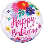 28" Happy Birthday Jumbo Clear Balloon