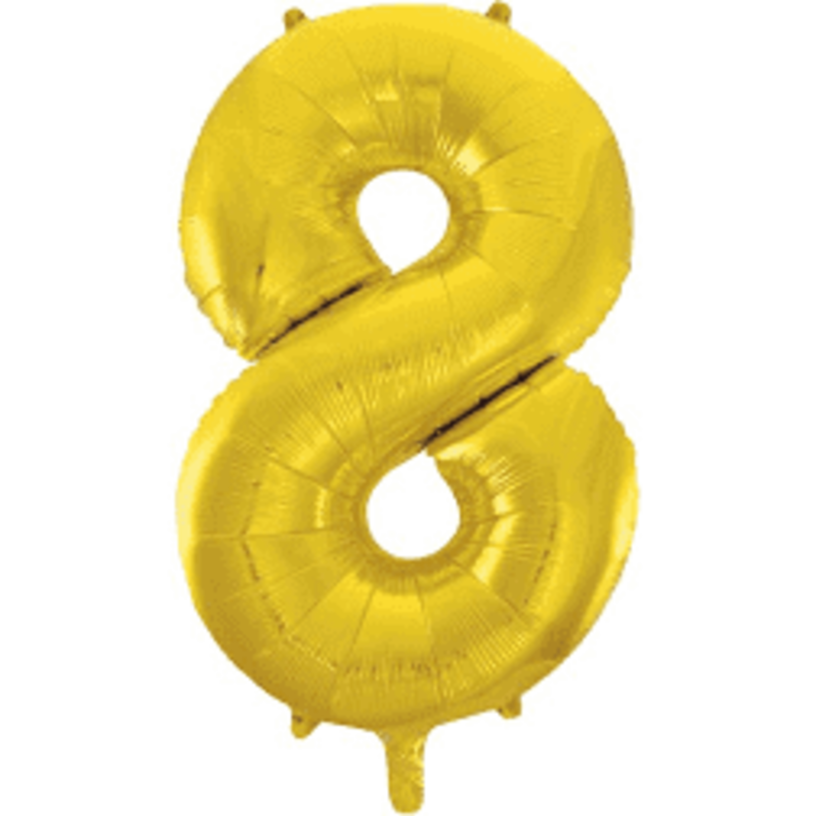 16" Number 8 Gold Balloon