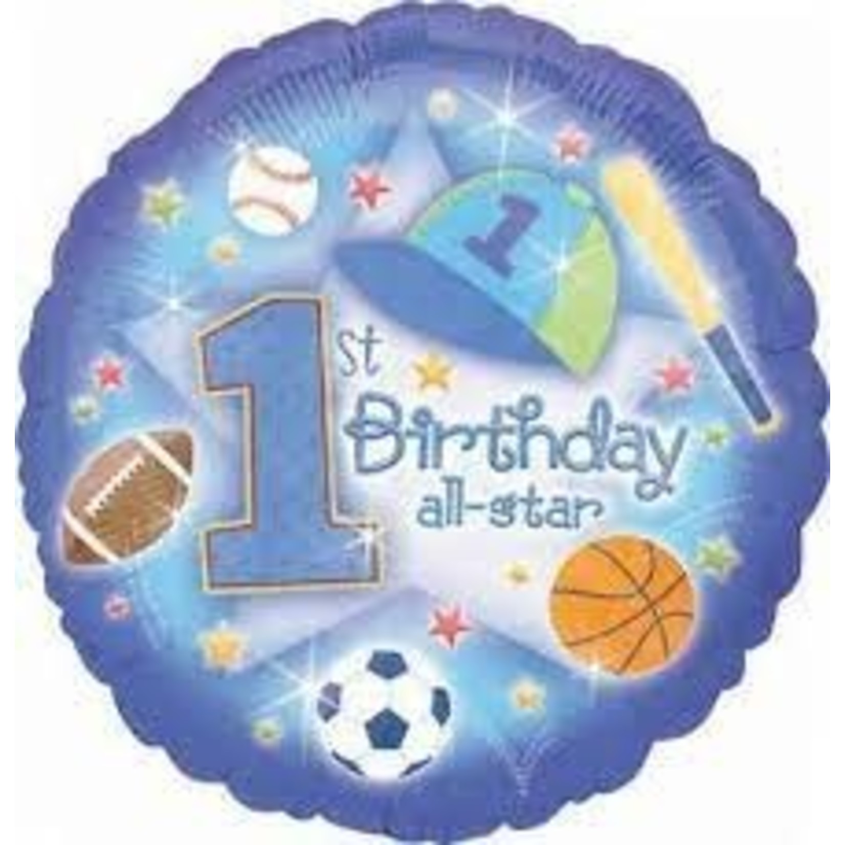 Anagram 18" 1st Bday All Star Balloon