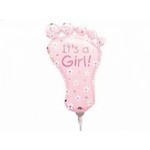 Anagram Air Filled 14" Its a Girl Footprint Balloon