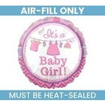 Anagram Air Filled 9" Its a Baby  Girl Balloon