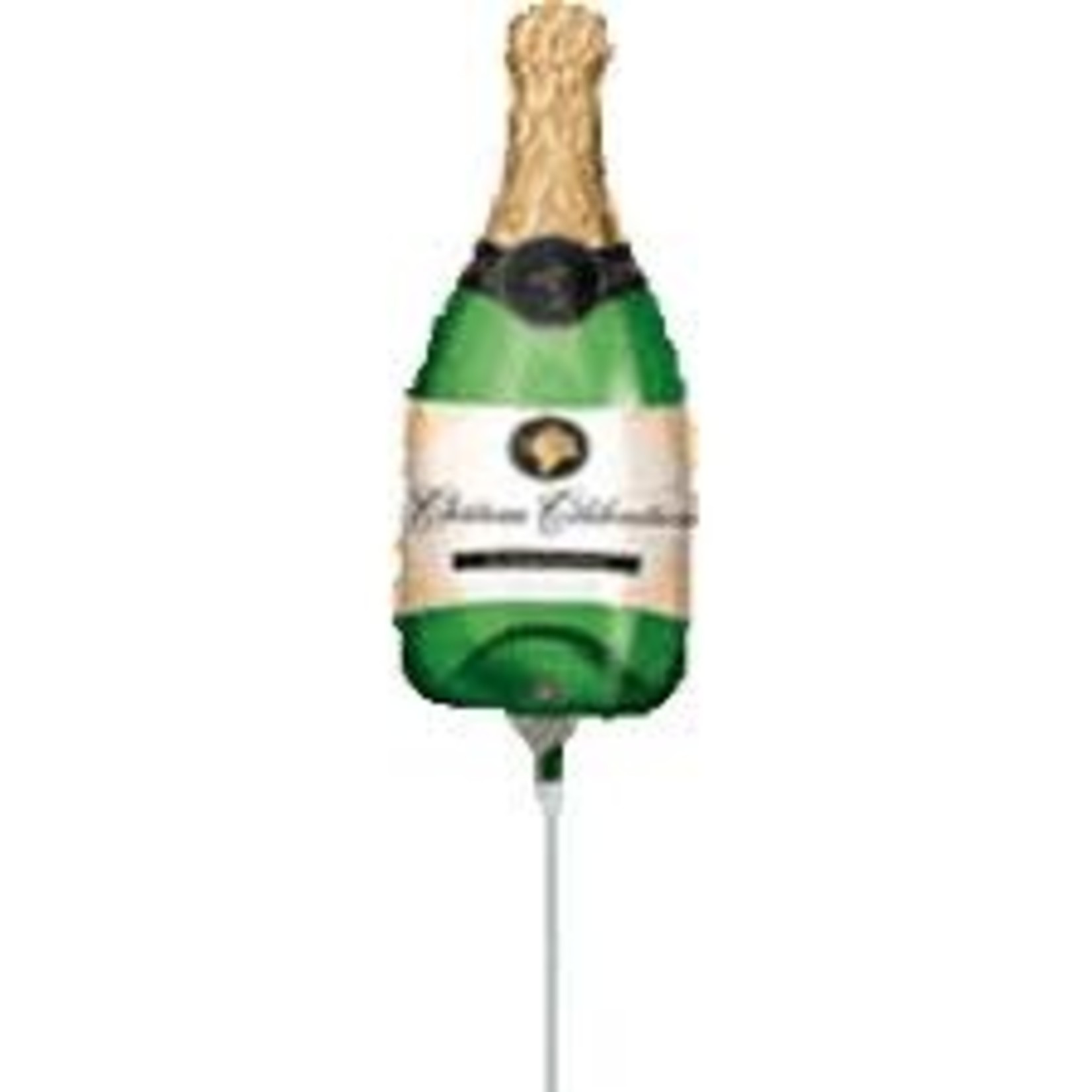 Anagram Air filled 14in Champagne Bottle Balloon