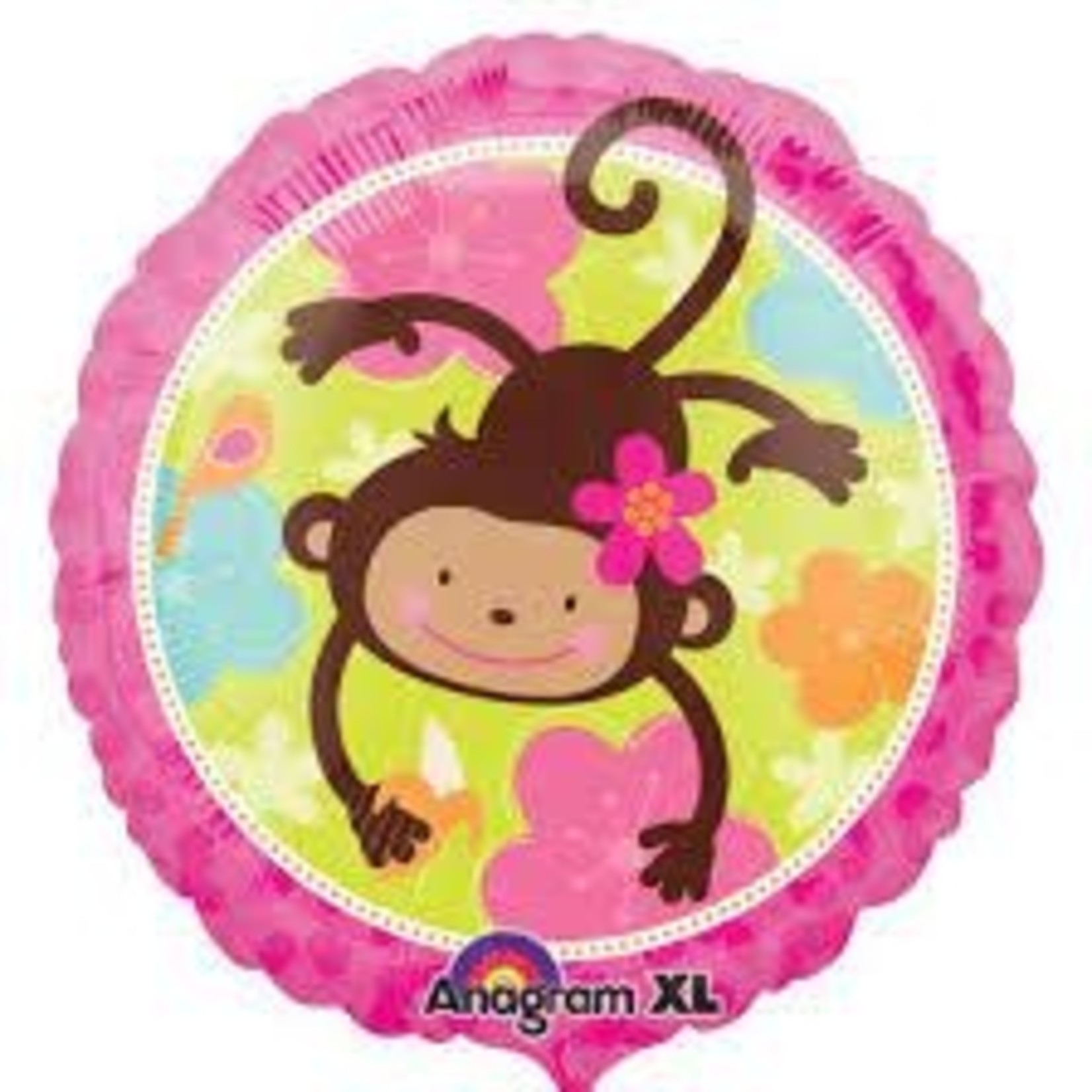 Anagram 18in Girl Monkey Balloon