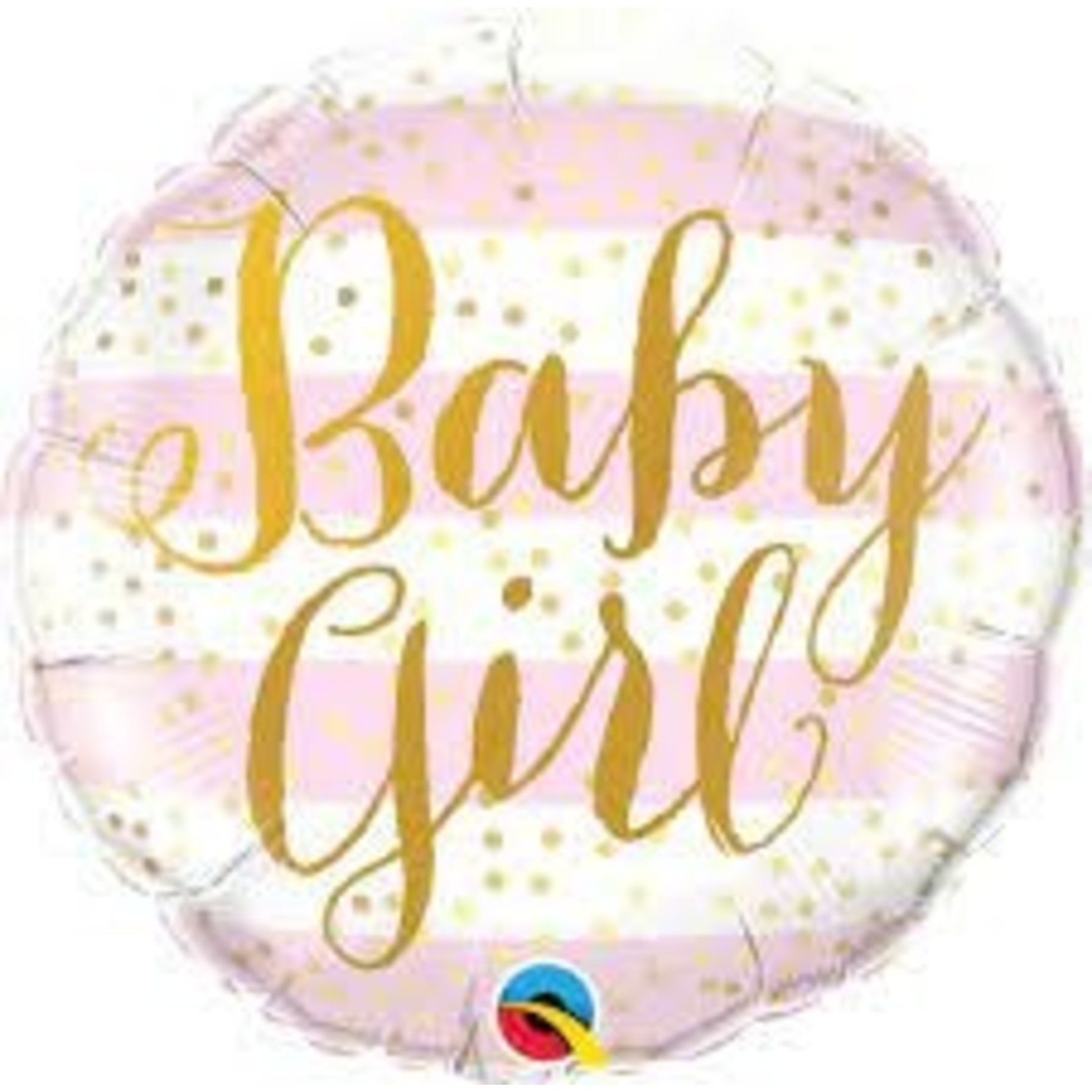 Qualatex 18"Pink & Gold Baby Girl Balloon