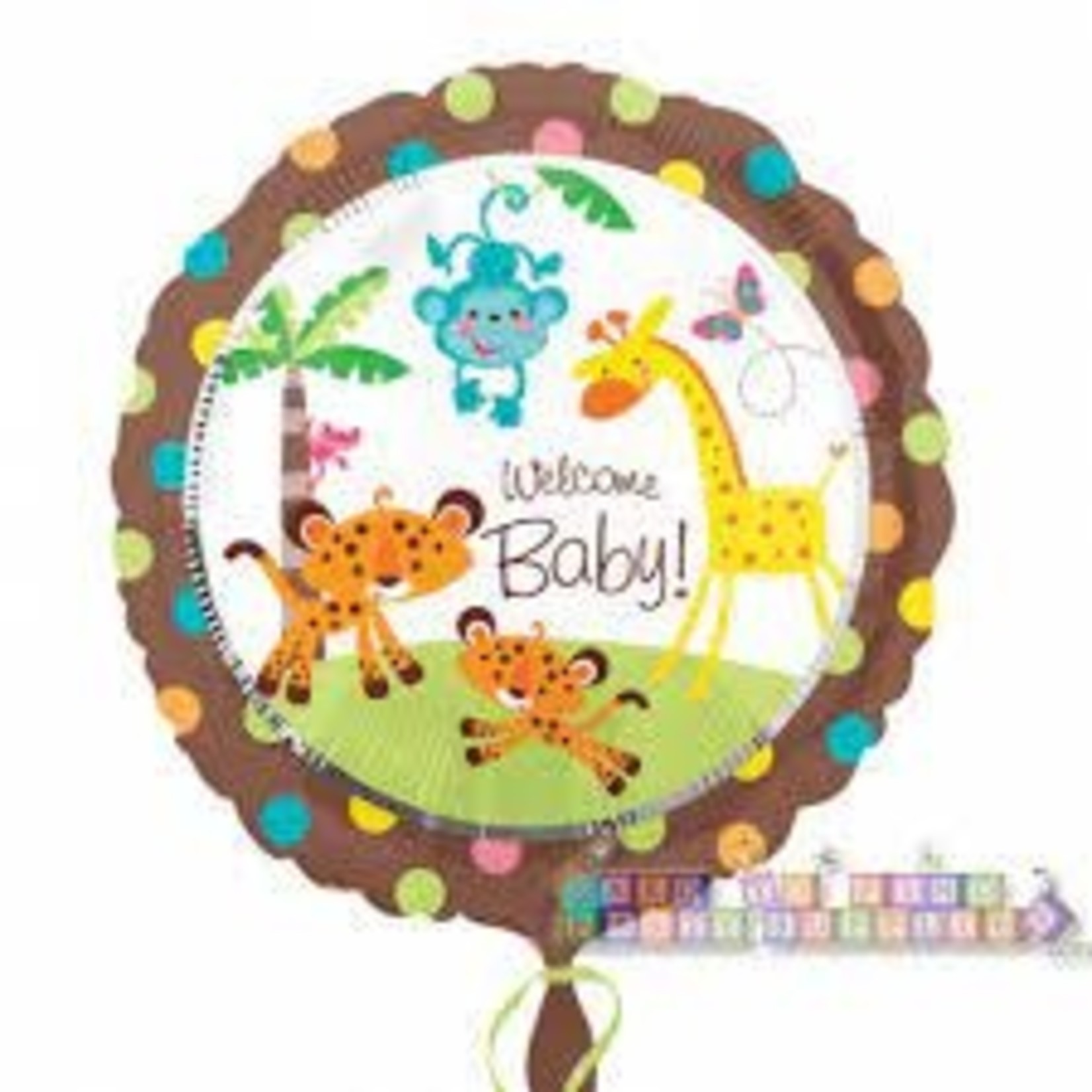 Anagram 18in Welcome Baby Safari Balloon