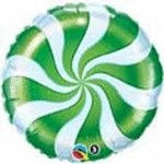 Qualatex 18in Candy Swirl Green Balloon