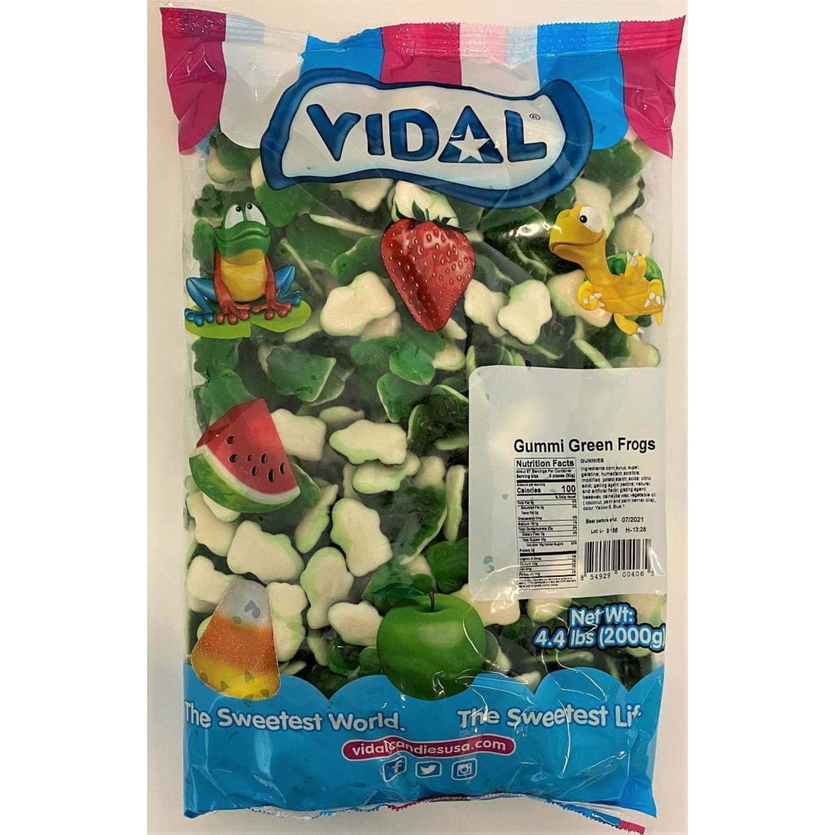 Vidal Gummi Green Frogs 4.4lb