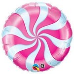 Qualatex 18" Candy Swirl Pink Balloon