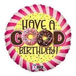 18" Have a Good Bday Doughnut Balloon