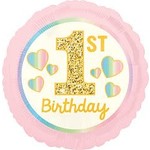 Anagram 18" 1st Birthday Girl Balloon