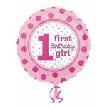 Anagram 18" First Bday Girl Balloon