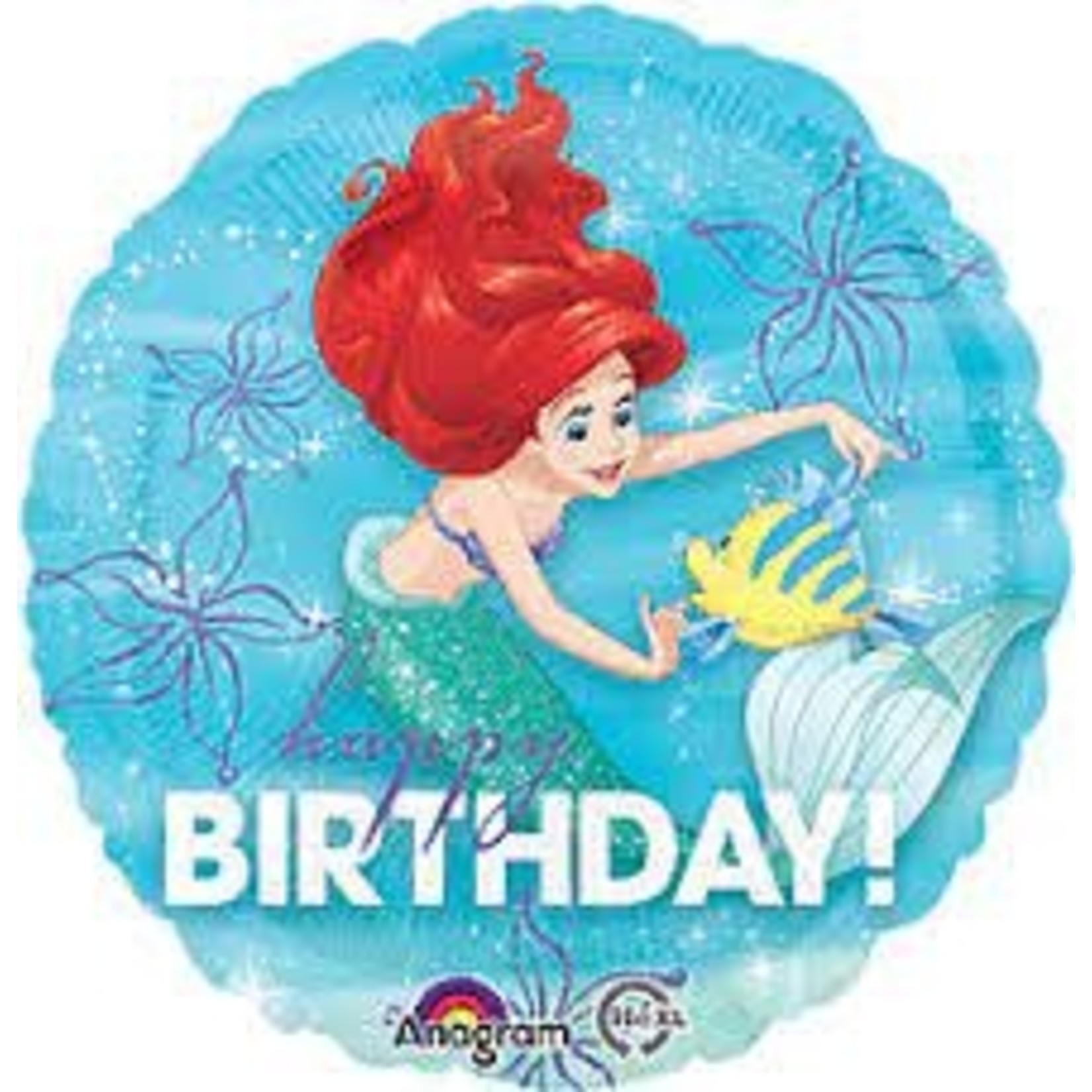 Anagram 18"  Lil Mermaid Birthday Balloon