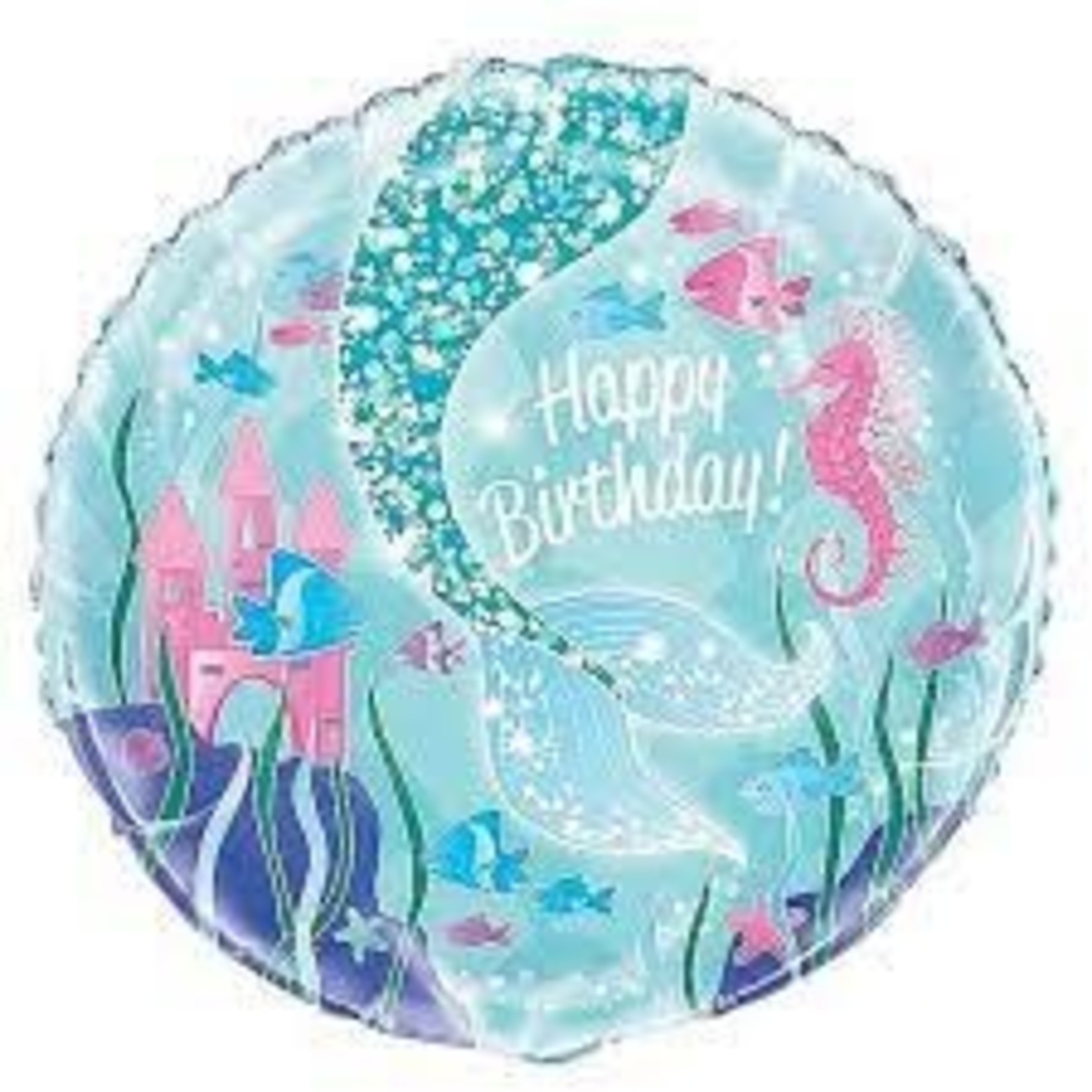18" Mermaid Tail Birthday Balloon