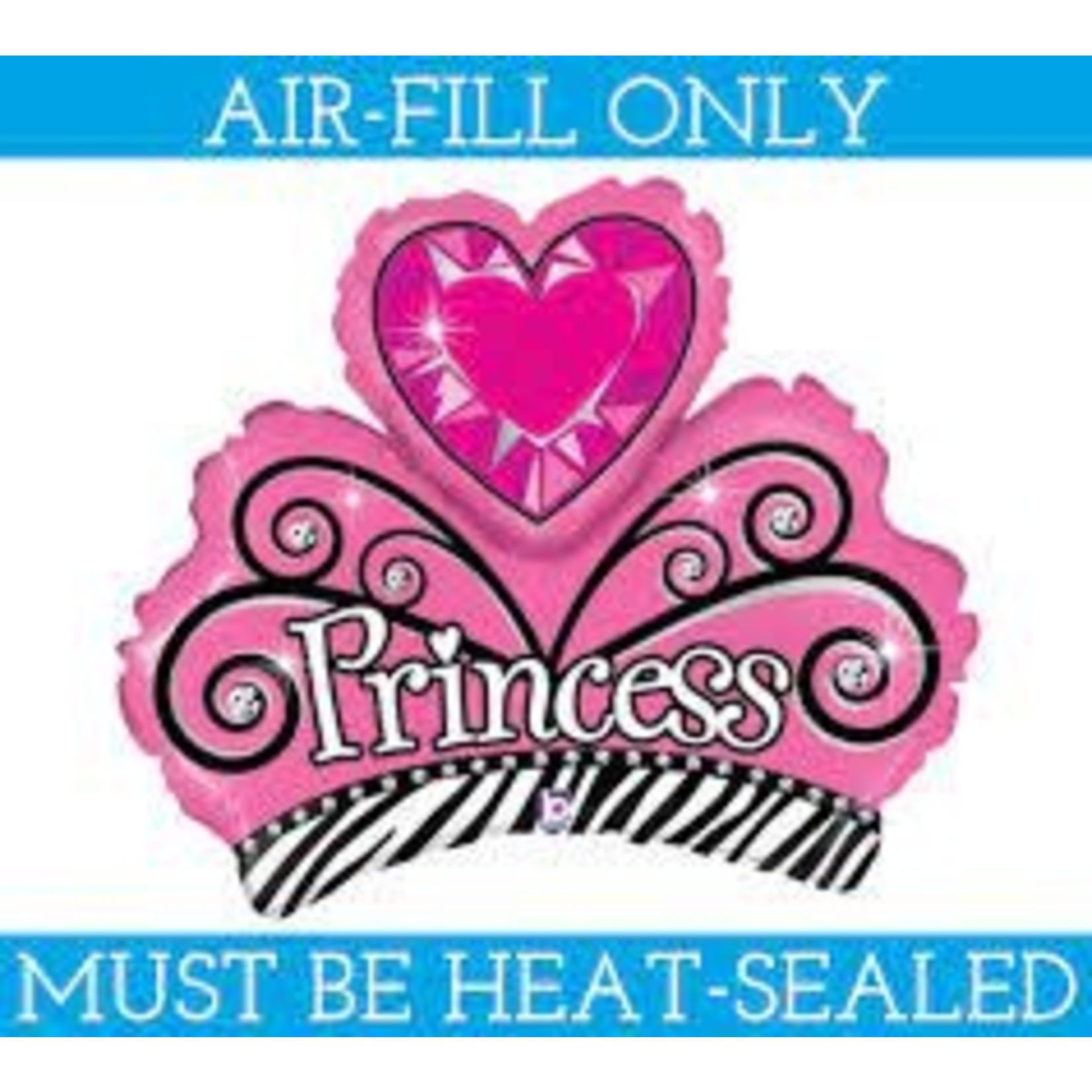 Air Filled 14" Princess Crown Balloon