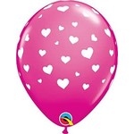 Qualatex 11" Qualatex Random Hearts-A-RND 100ct Balloon