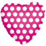 18" Fuchsia Polka Dot Balloon