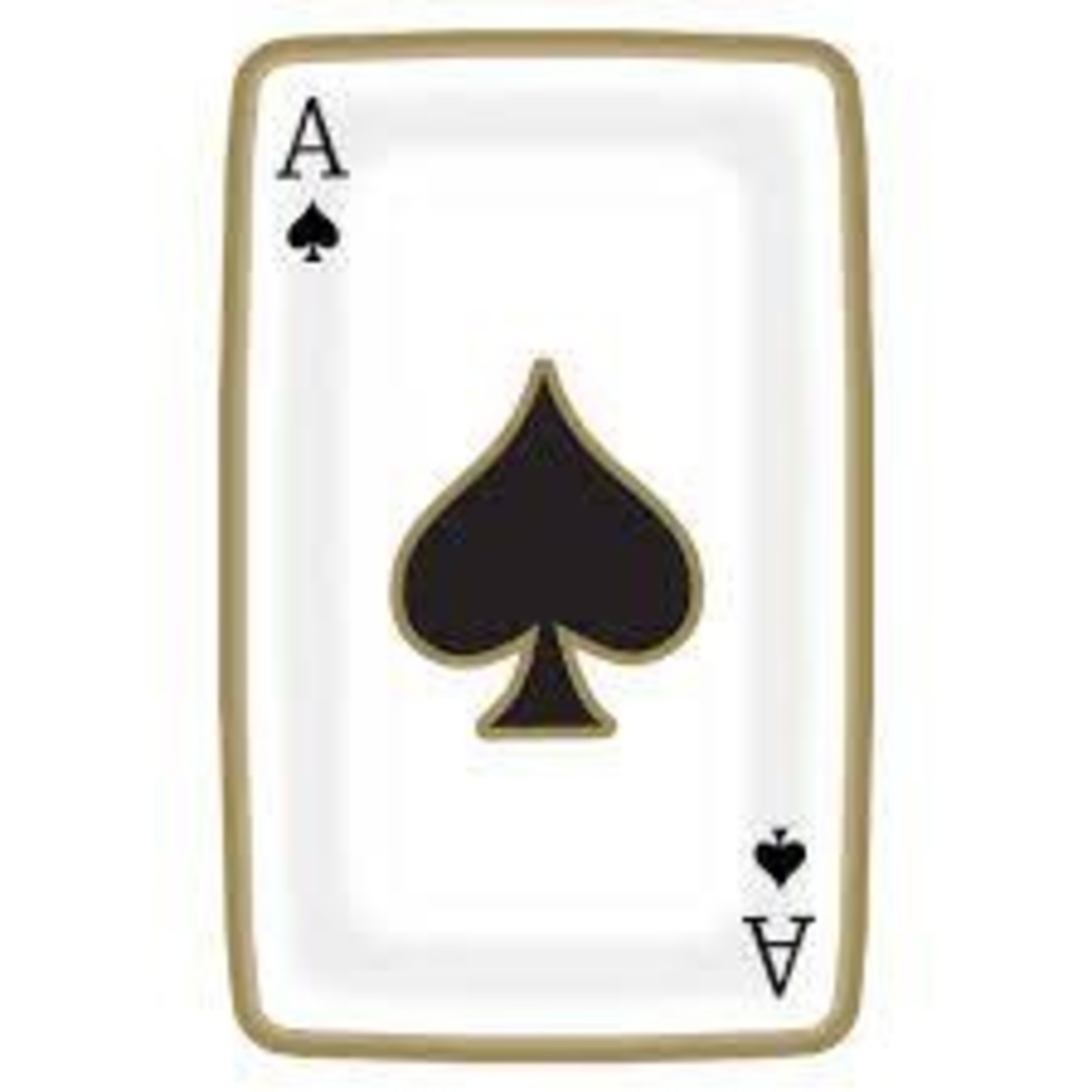 9" Casino Card Plates 8ct
