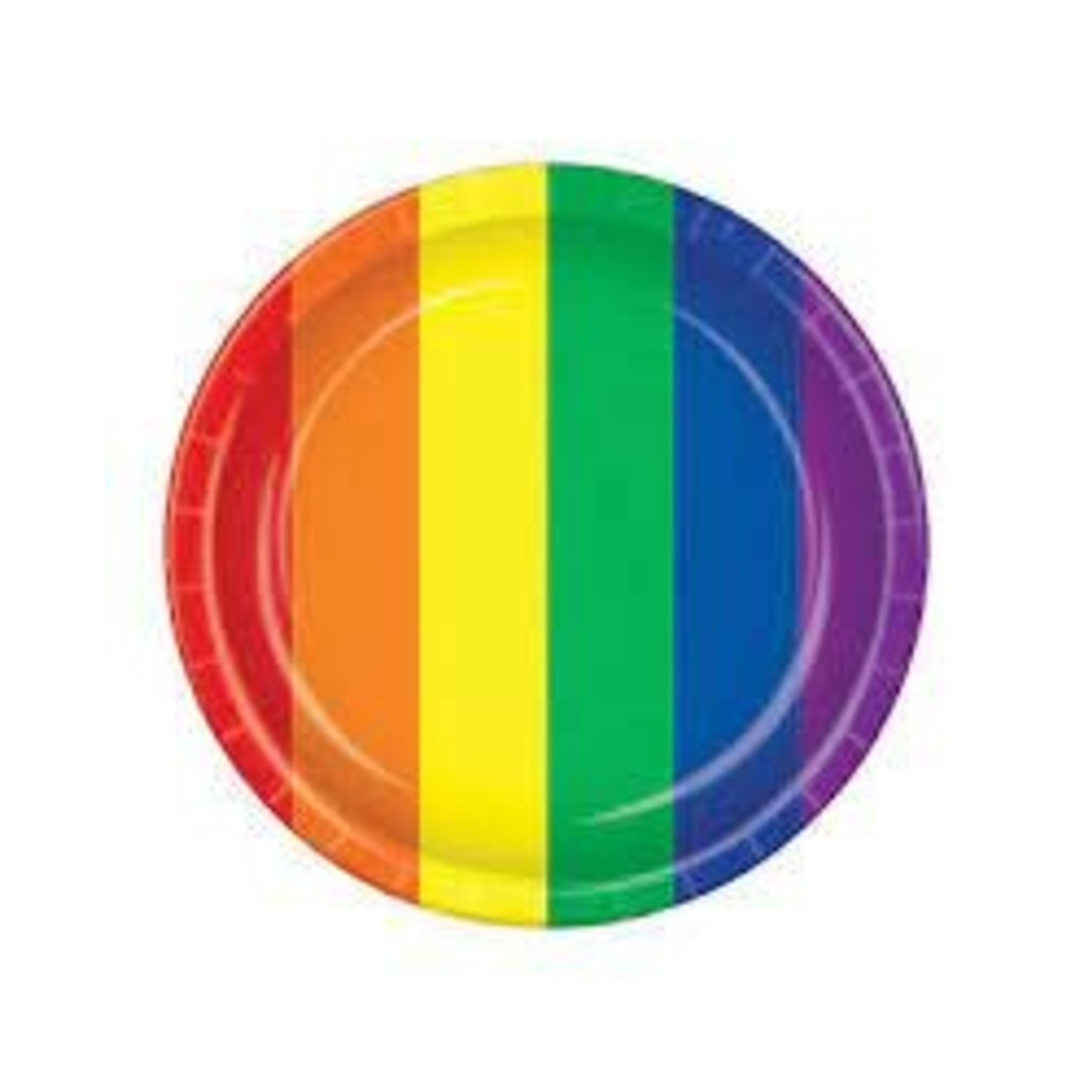 Rainbow 9" Plates 8ct