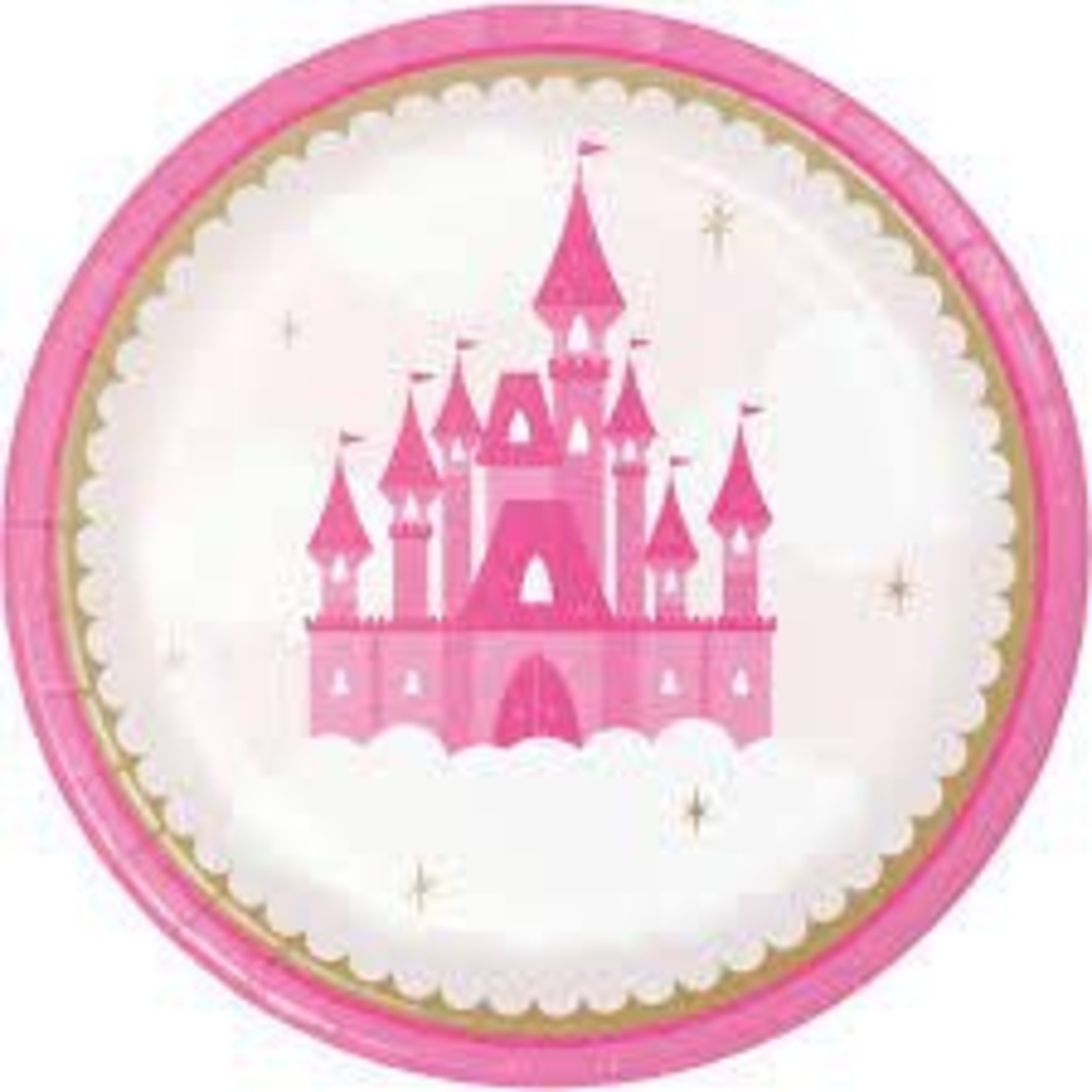 7" Pink Castle 8ct Plates