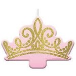 Disney Princess Glitter Crown Candle