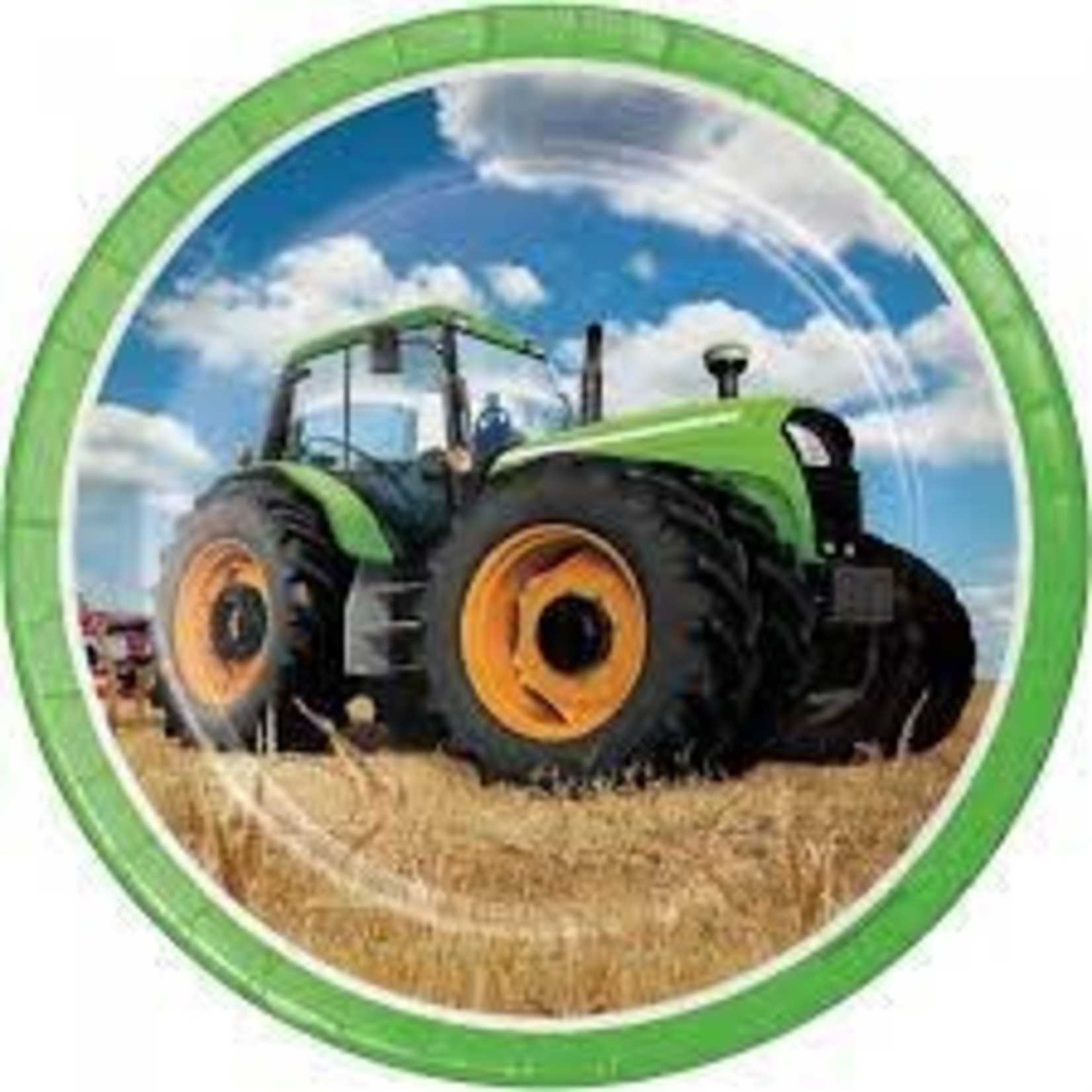 9" Tractor Time 8ct Plates