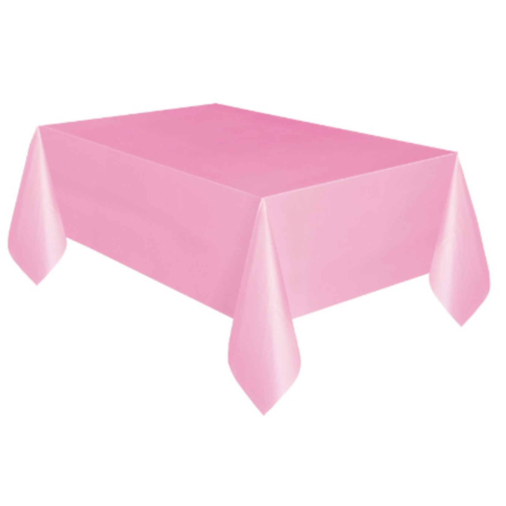 Lovely Pink Solid Rectangular Plastic Table Cover  54" x 108"