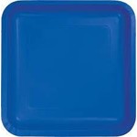 7" Royal Blue Square Plate