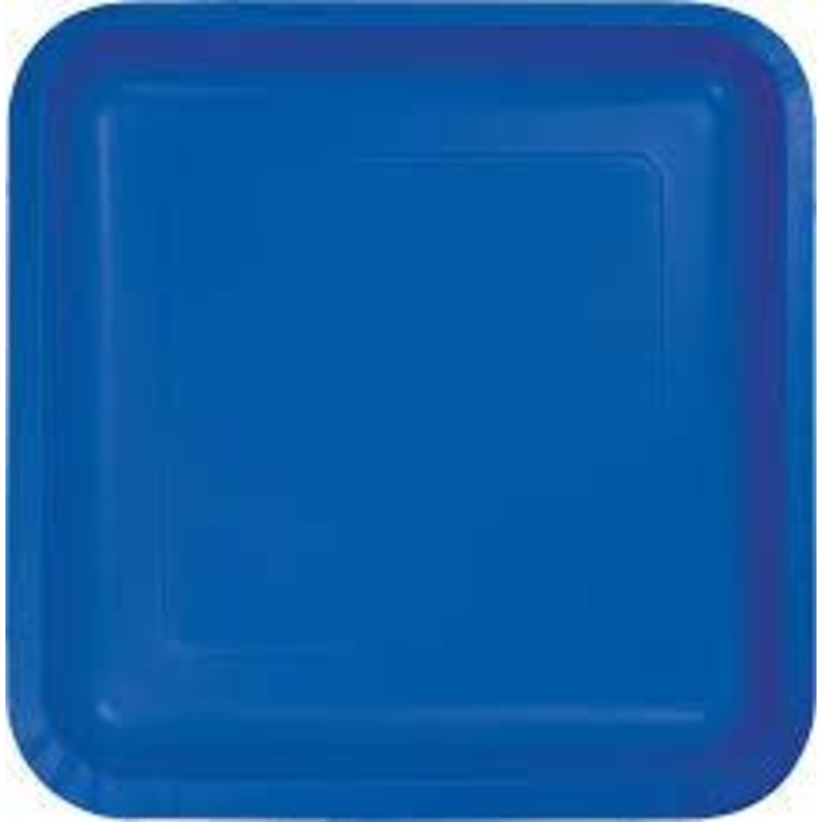 7" Royal Blue Square Plate