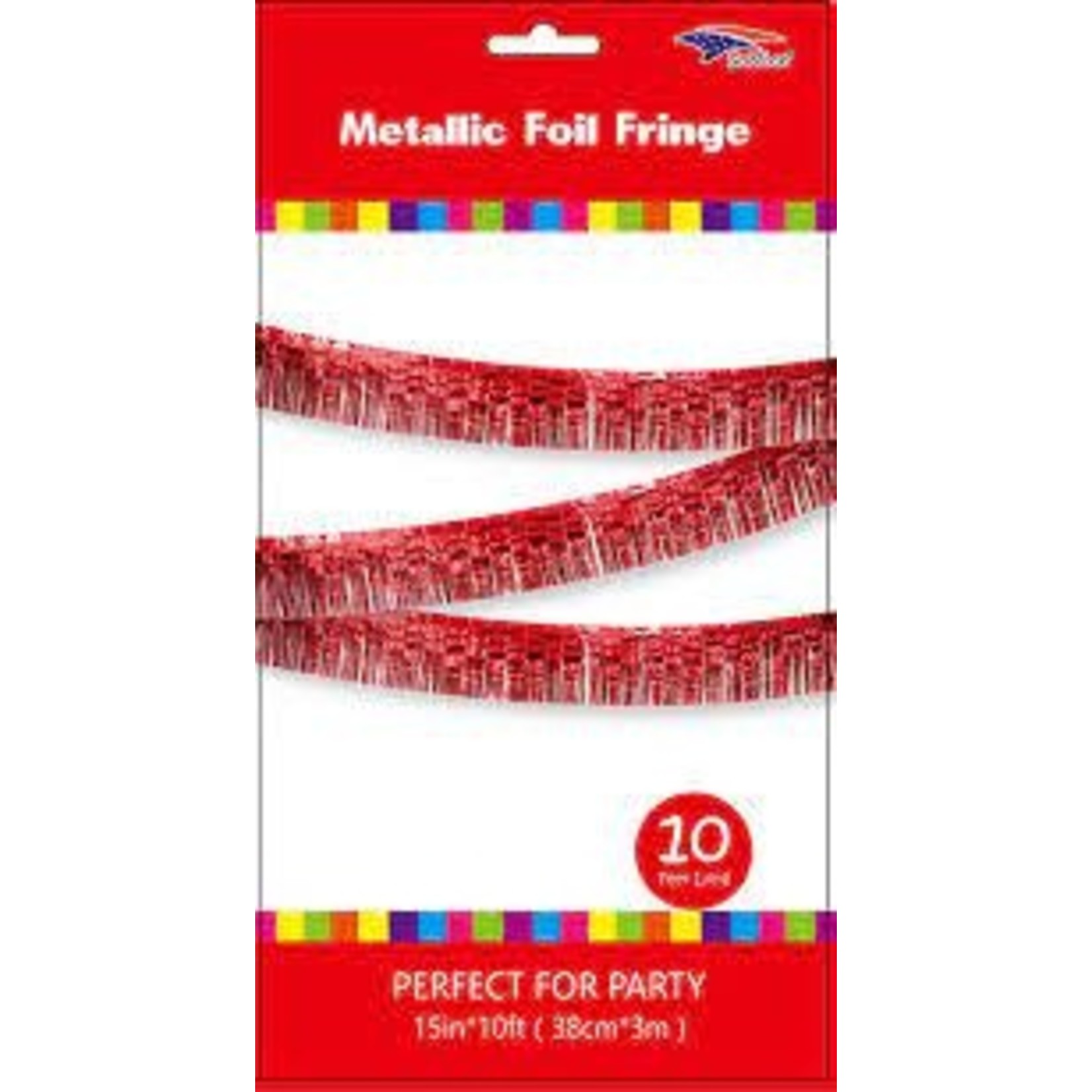 Red Metallic Foil Fringe