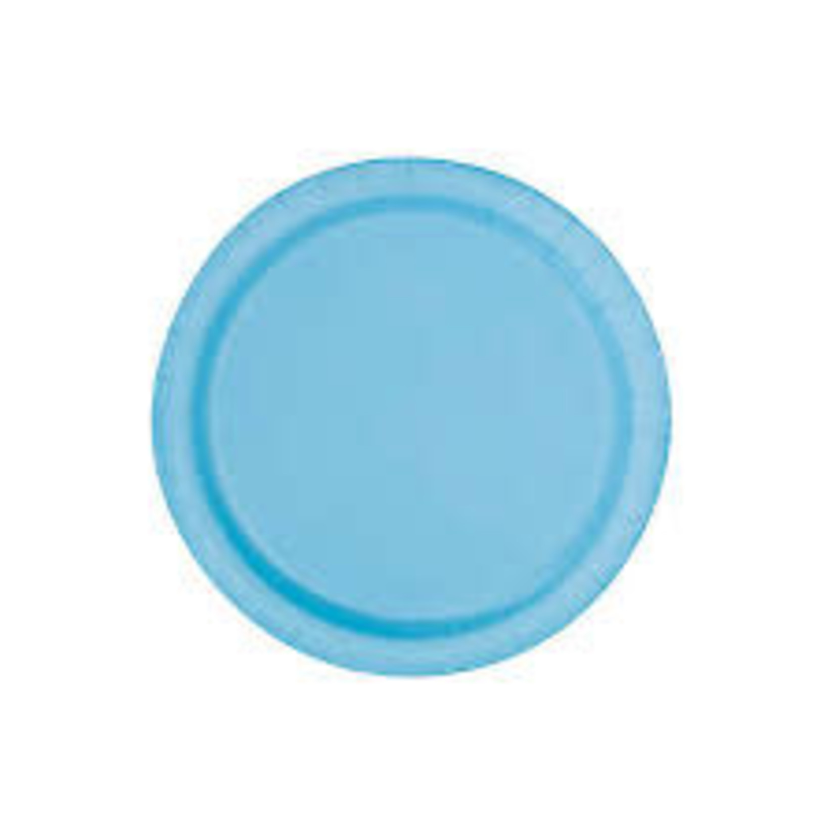 Powder Blue Solid Round 7" Dessert Plates  20ct