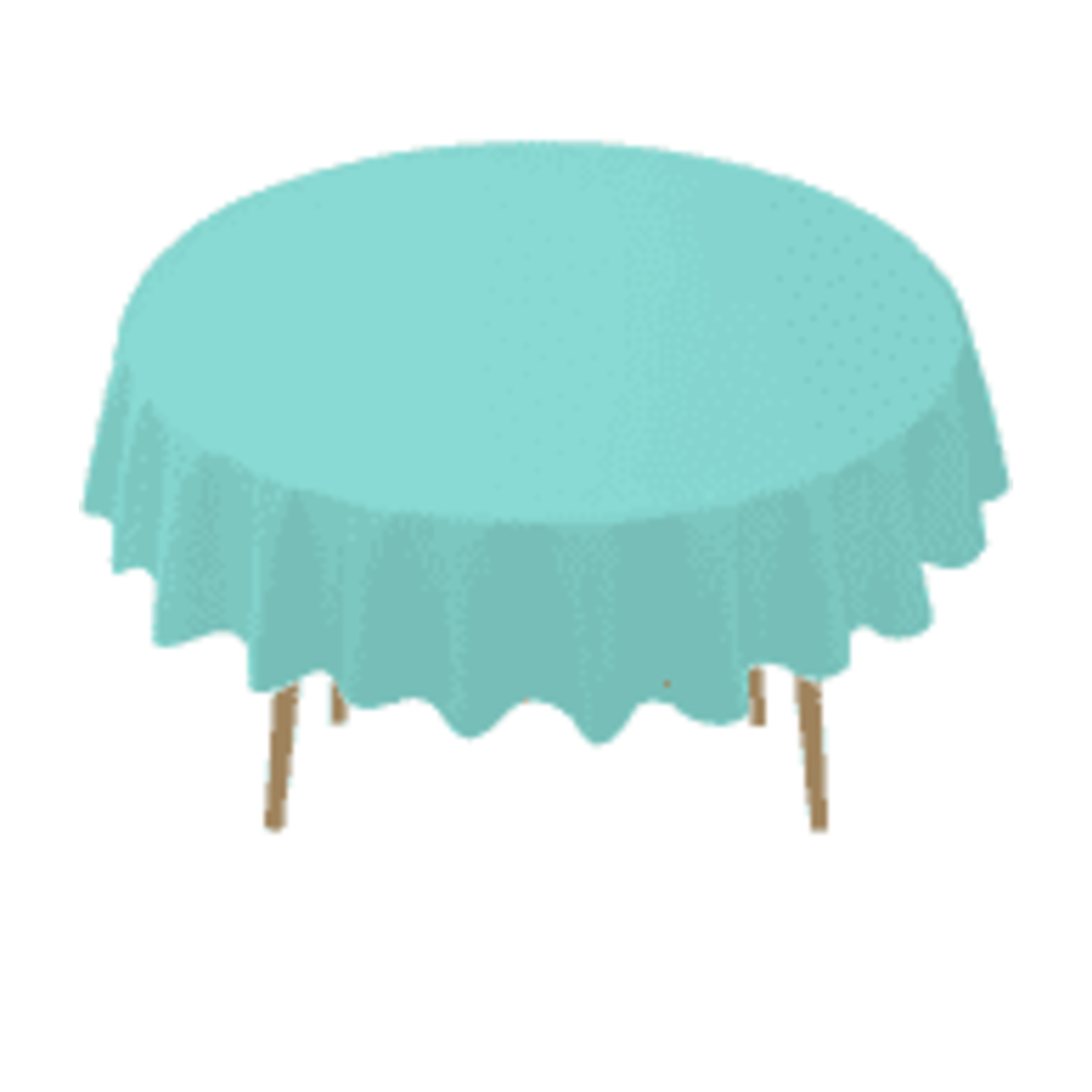 Round Aqua Tablecover