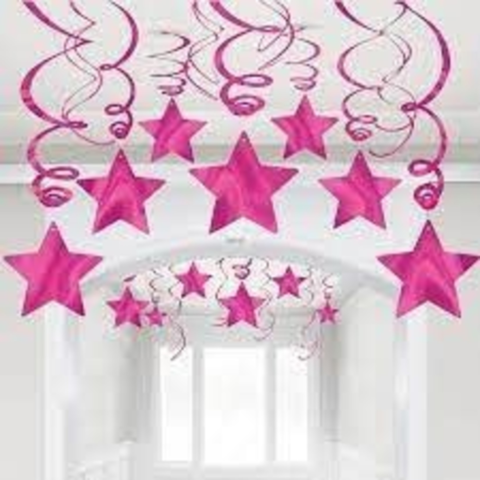 Pink Swirl Decorations 30ct