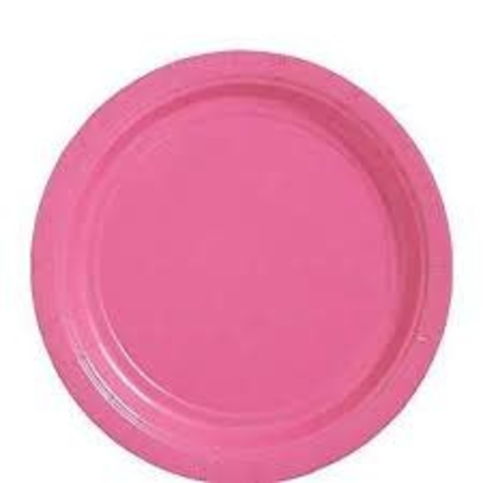 Bright Pink 9" Round Plates 50ct
