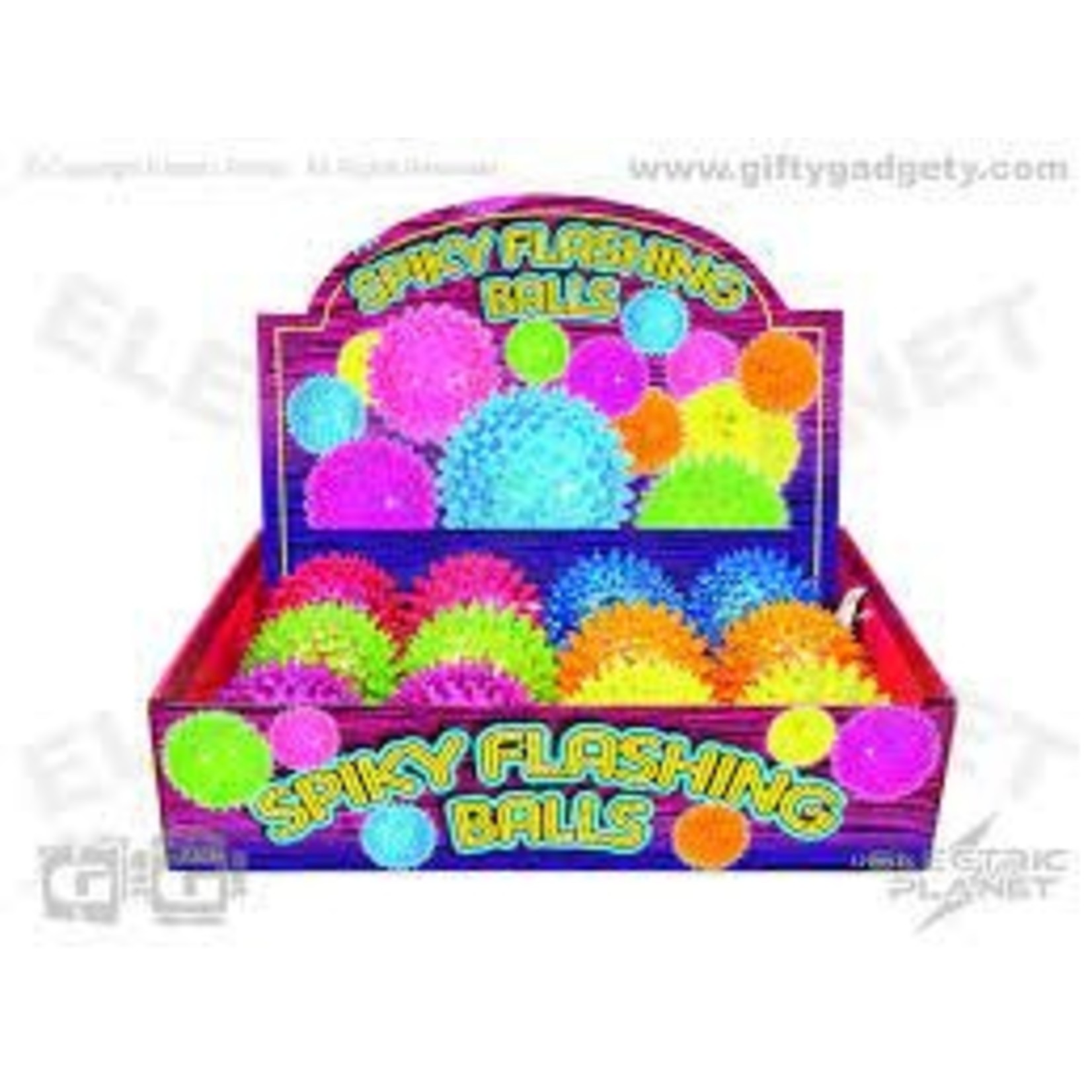 Flashing Spiky Balls 75mm 12ct