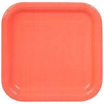 Coral Square Lunch Plates 14ct