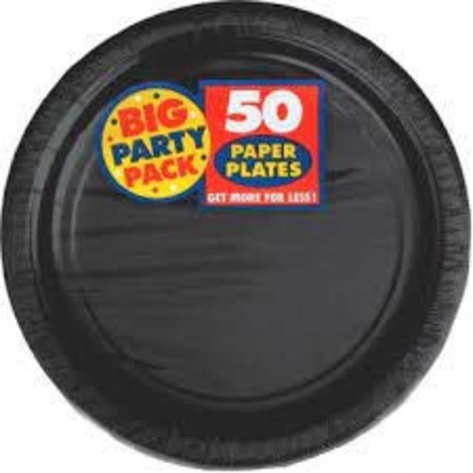 Jet Black 9" Plates 50ct
