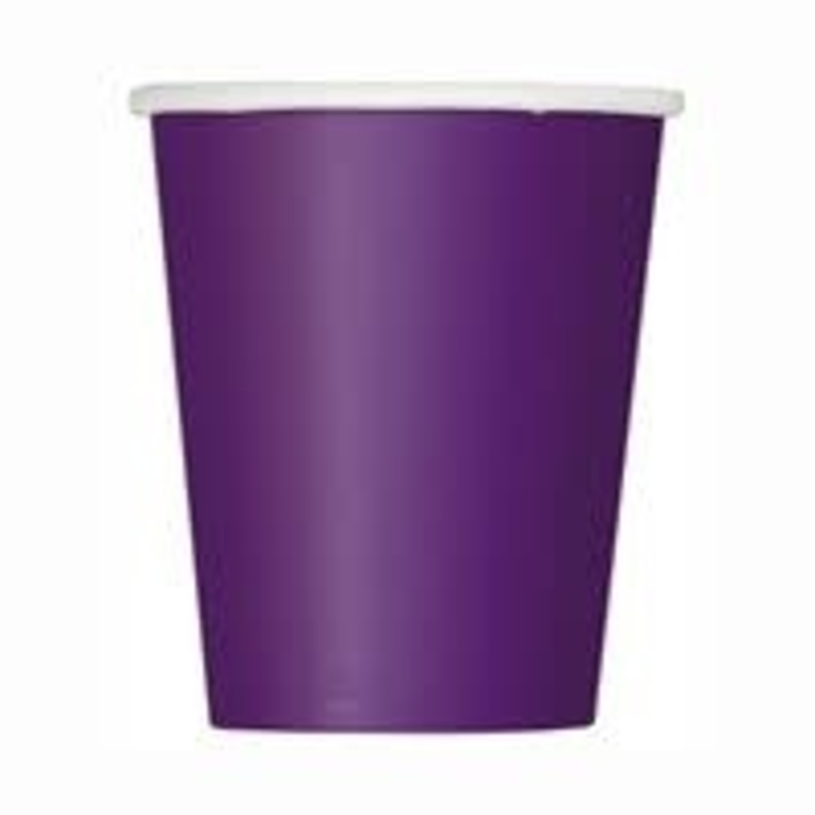 Deep Purple Solid 9oz Paper Cups  14ct