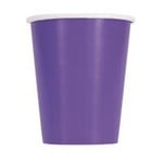 Neon Purple Solid 9oz Paper Cups 14ct