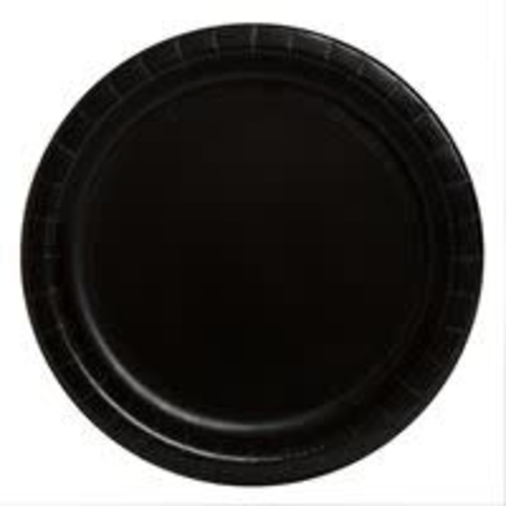 Black Solid Round 7" Dessert Plates 20