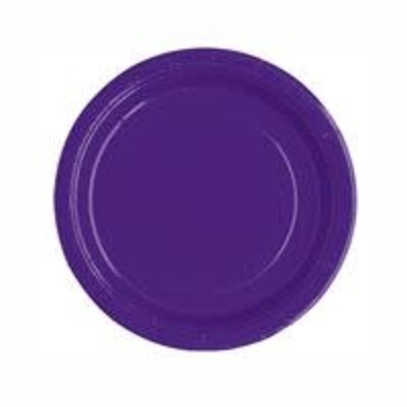 Deep Purple Solid Round 7" Dessert Plates  20ct