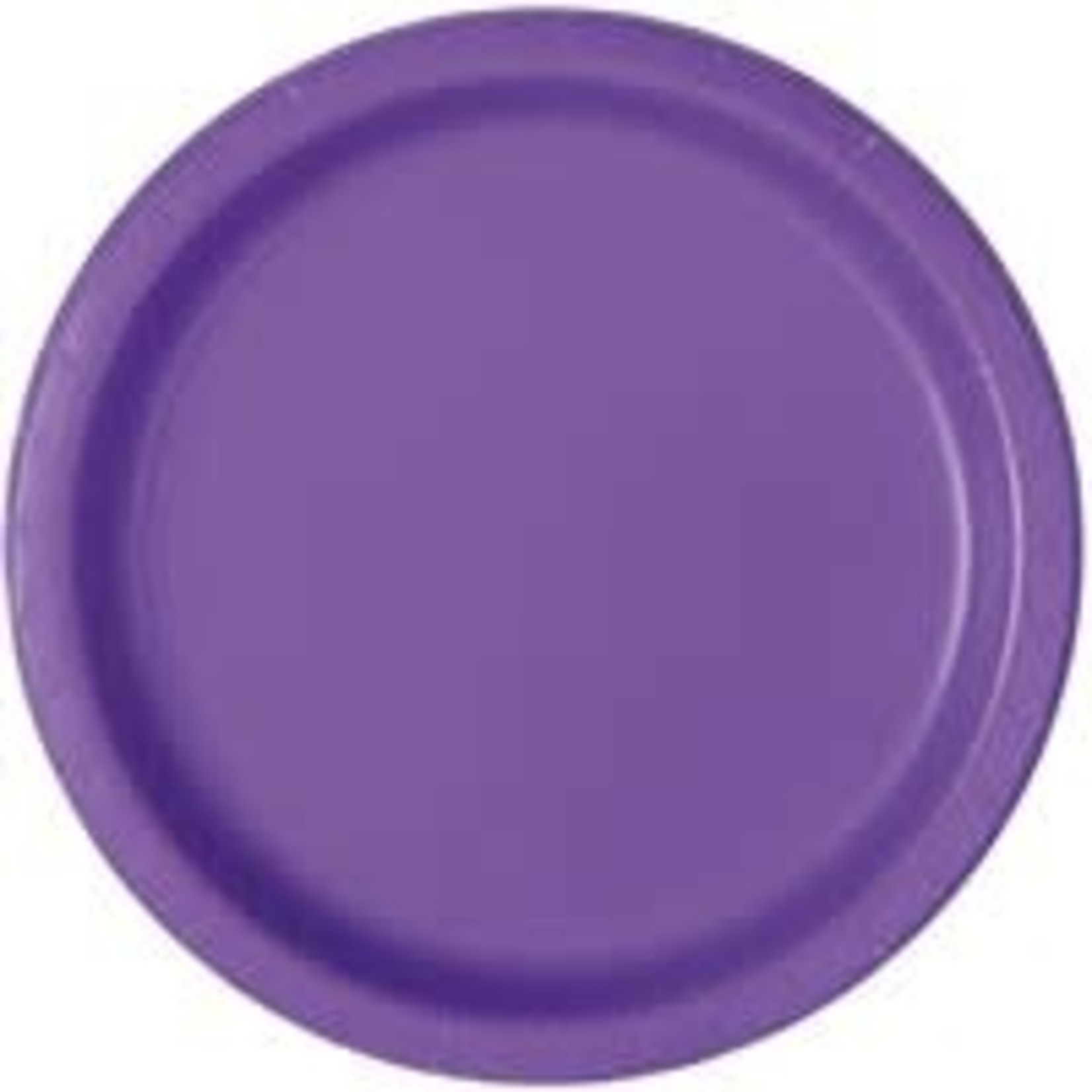 Neon Purple Solid Round 7" Dessert Plates  20ct