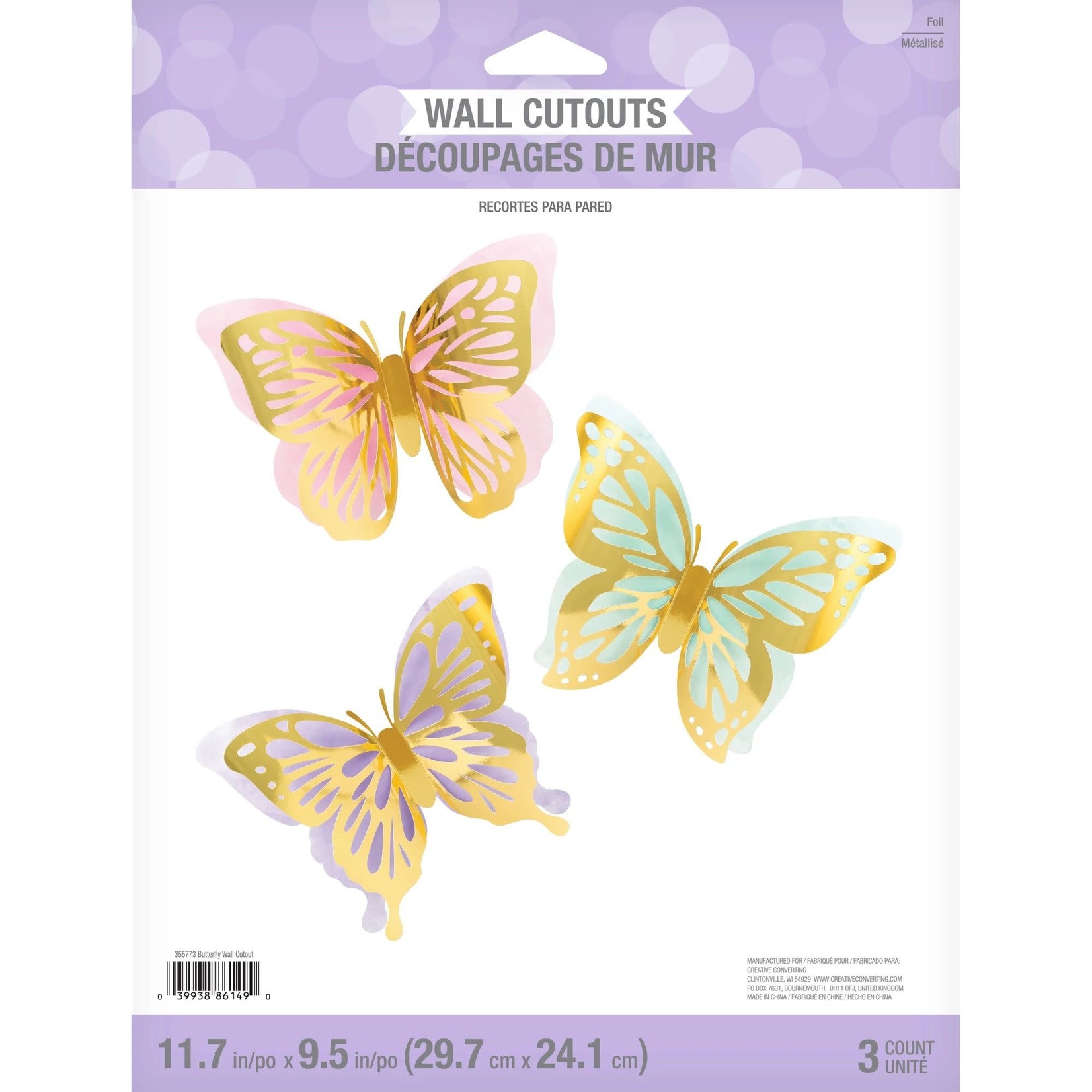 CO WALL 6/3CT BUTTERFLY SHIMMER FOIL