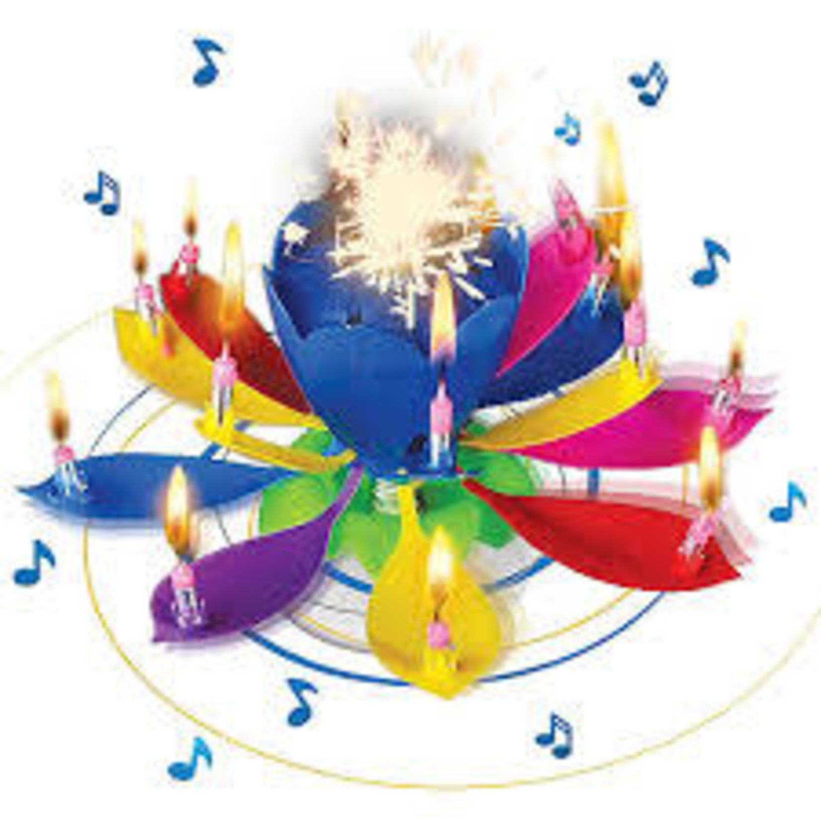 Spinning Musical Flower Candle