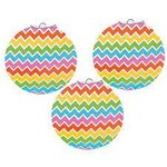 Multicolor Chevron Paper Lanterns 3ct