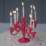 Pink Candelabra Cake Topper