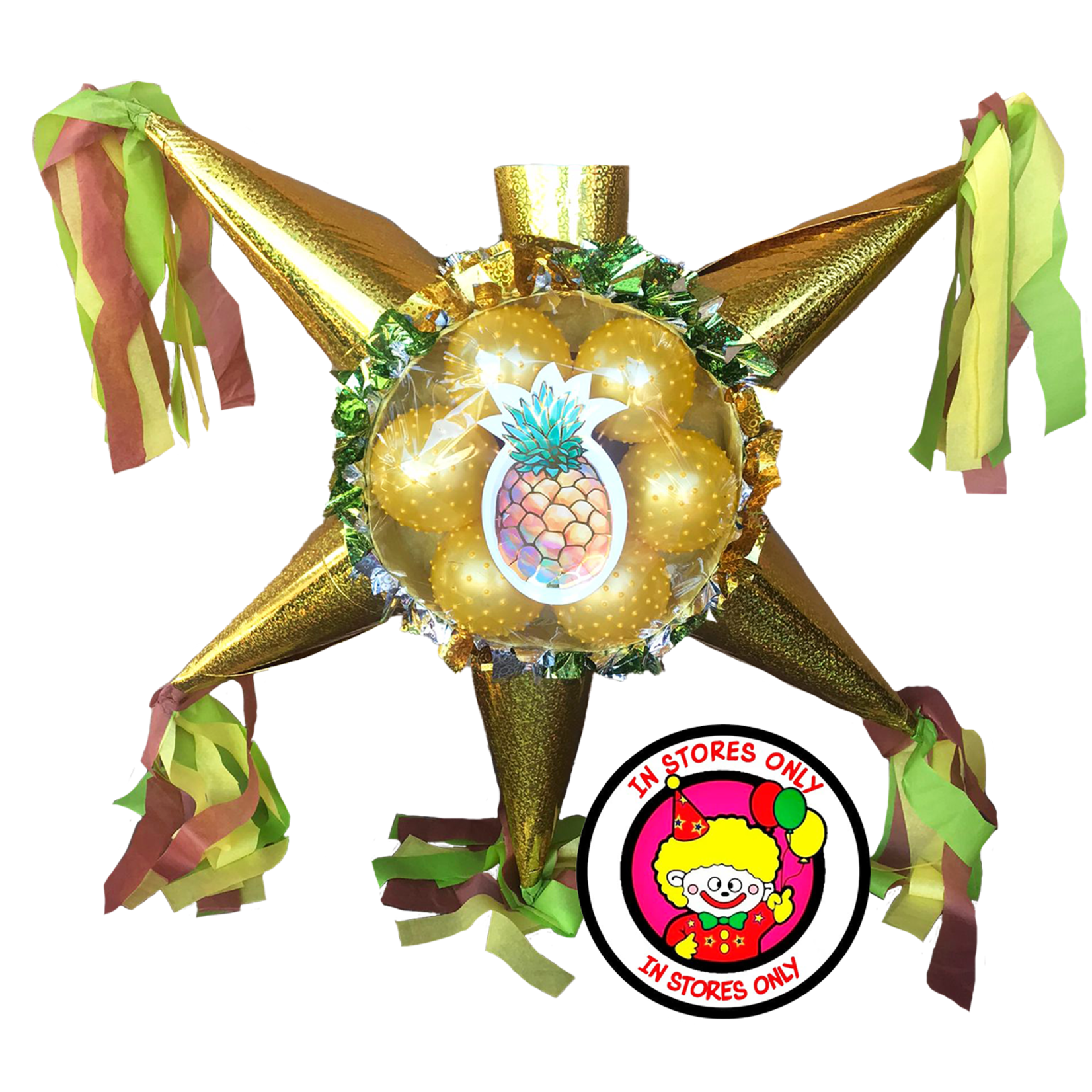 Pineapple Fruit Star with Balls Piñata
