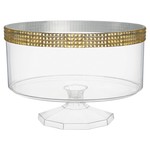 Small Trifle Container W/  Gold Gems