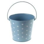 Mini Light Blue White Dot Bucket