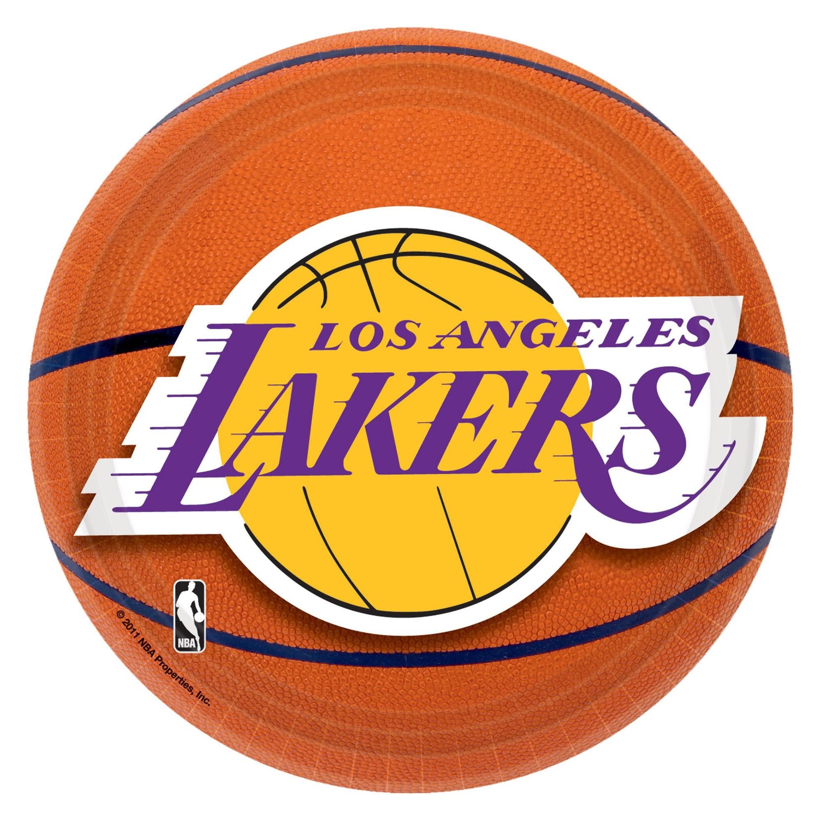 Los Angeles Lakers Round Plates, 7"