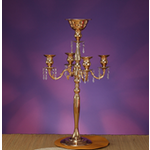 5-Arm Metal Candelabra 32.5" X 19.25"